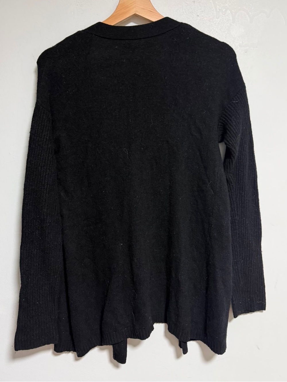 J.Crew Black Merino Wool Blend Open Front Cardigan Sweater Women’s Small - Picture 3 of 8